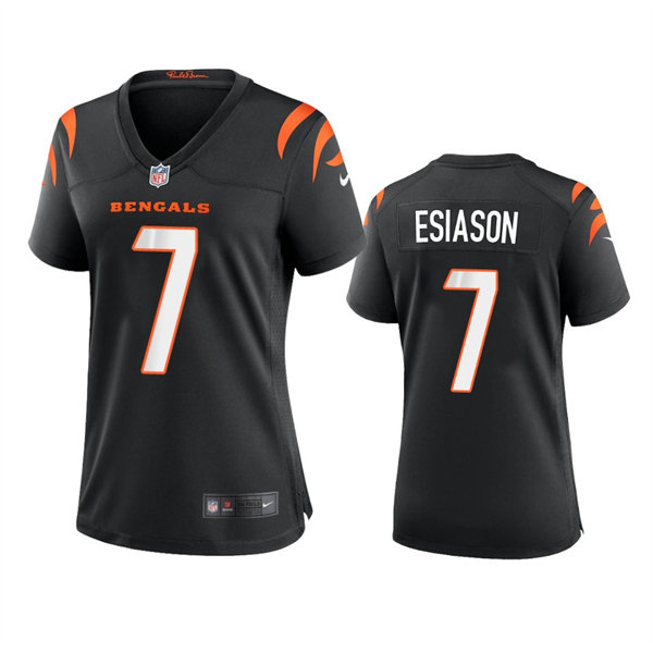 Women's Cincinnati Bengals #7 Boomer Esiason Nike Black Team Color Limited Jersey