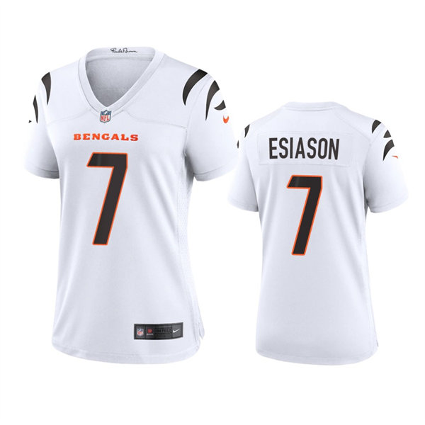 Women's Cincinnati Bengals #7 Boomer Esiason Nike White Away Limited Jersey