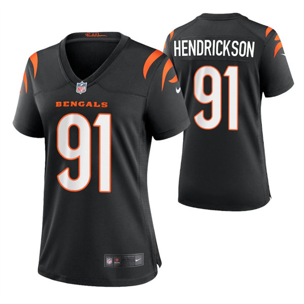 Womens Cincinnati Bengals #91 Trey Hendrickson Nike Black Team Color Limited Jersey