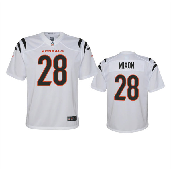 Youth Cincinnati Bengals #28 Joe Mixon Nike White Away Limited Jersey