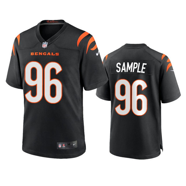 Youth Cincinnati Bengals #96 Cameron Sample Nike Black Team Color Limited Jersey
