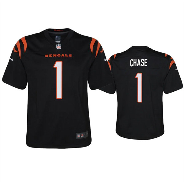 Youth Cincinnati Bengals #1 Ja'Marr Chase Nike Black Team Color Limited Jersey