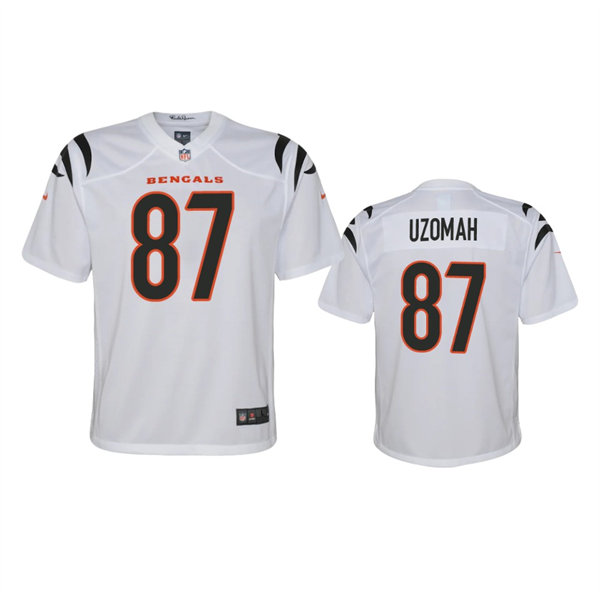 Youth Cincinnati Bengals #87 C.J. Uzomah Nike White Away Limited Jersey