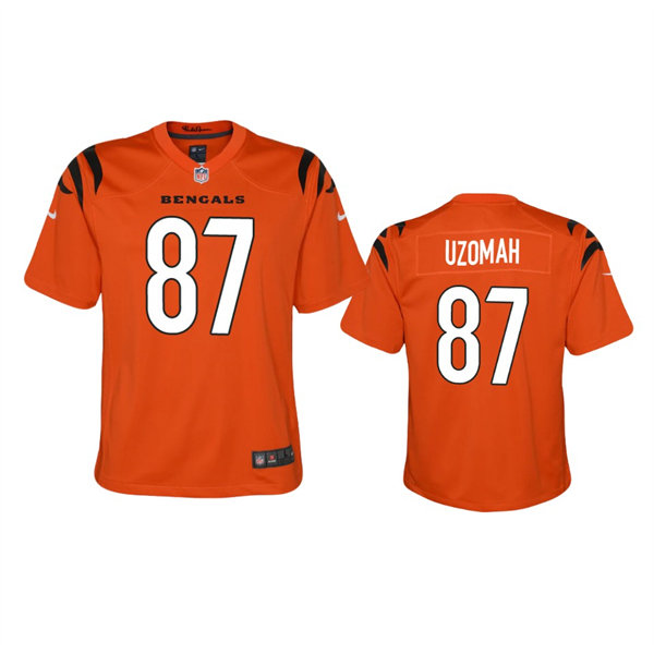 Youth Cincinnati Bengals #87 C.J. Uzomah Nike Orange Limited Jersey