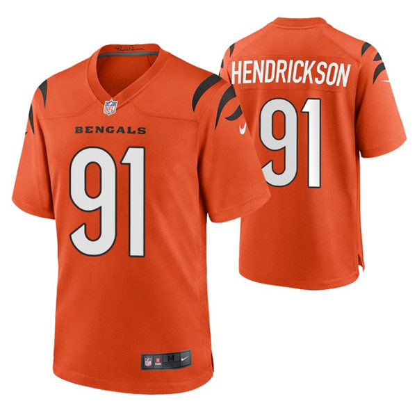Youth Cincinnati Bengals #91 Trey Hendrickson Nike Orange Limited Jersey