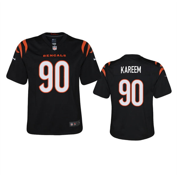 Youth Cincinnati Bengals #90 Khalid Kareem Nike Black Team Color Limited Jersey