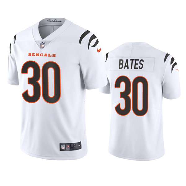 Men's Cincinnati Bengals #30 Jessie Bates Nike White Away Vapor Limited Jersey