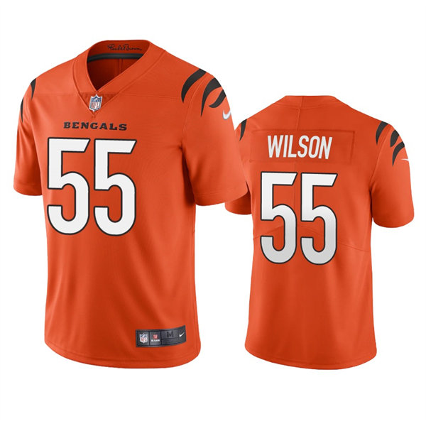 Men's Cincinnati Bengals #55 Logan Wilson Nike Orange Alternate Vapor Limited Jersey