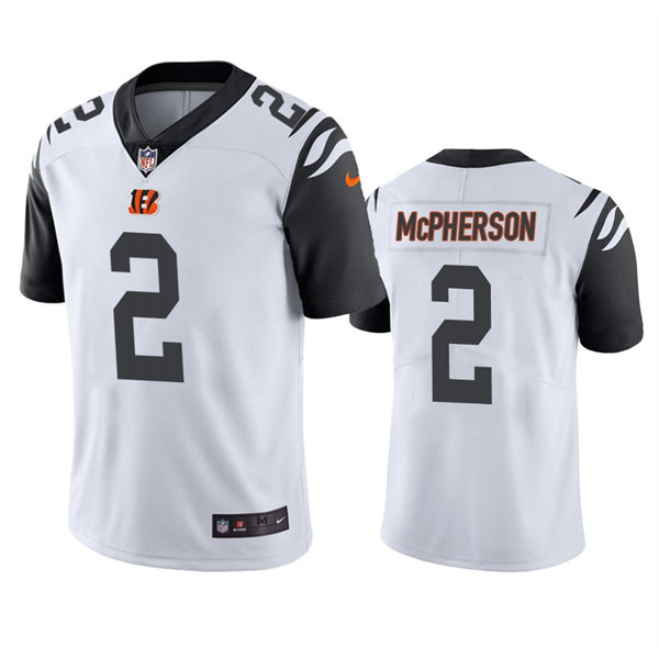 Men's Cincinnati Bengals #2 Evan McPherson Nike White Color Rush Limited Jersey