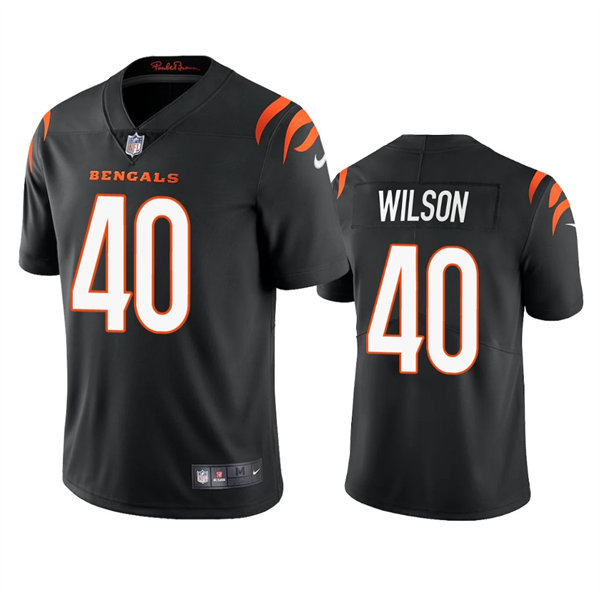 Men's Cincinnati Bengals #40 Brandon Wilson Nike Black Team Color Vapor Limited Jersey