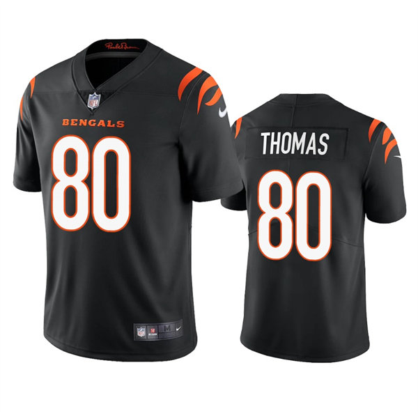 Men's Cincinnati Bengals #80 Mike Thomas Nike Black Team Color Vapor Limited Jersey