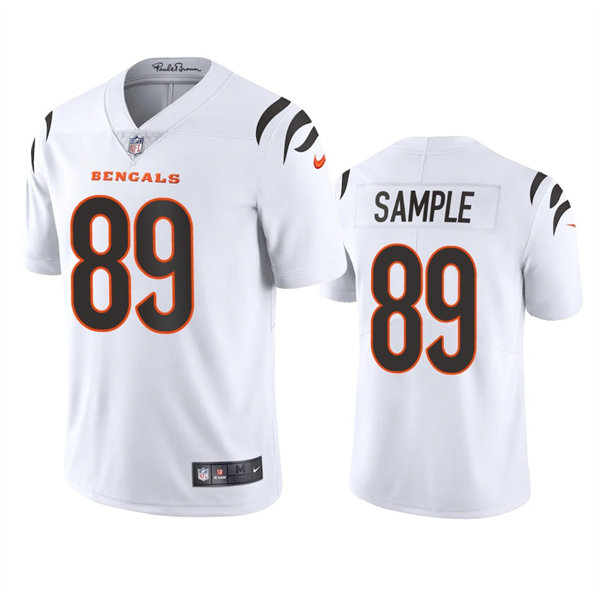 Men's Cincinnati Bengals #89 Drew Sample Nike White Away Vapor Limited Jersey