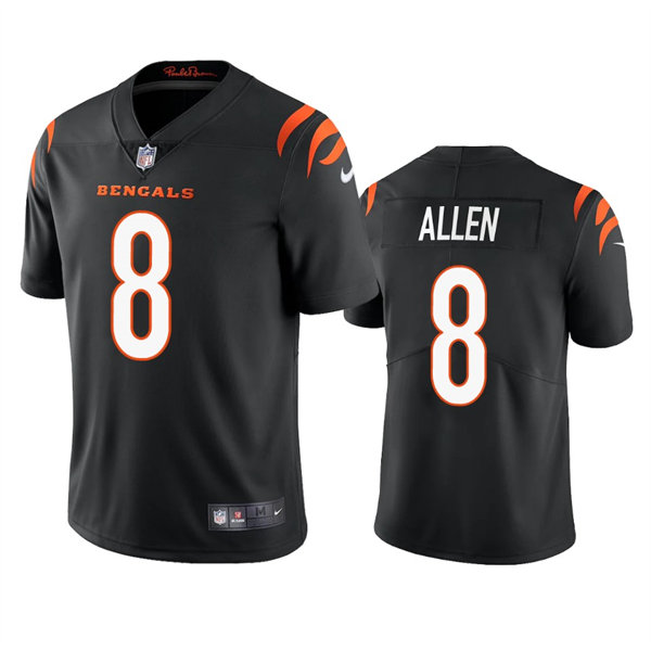Men's Cincinnati Bengals #8 Brandon Allen Nike Black Team Color Vapor Limited Jersey