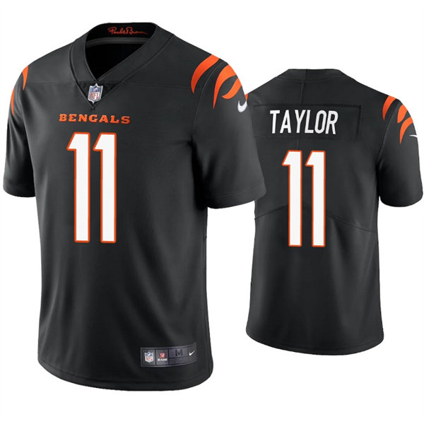 Men's Cincinnati Bengals #11 Trent Taylor Nike Black Team Color Vapor Limited Jersey
