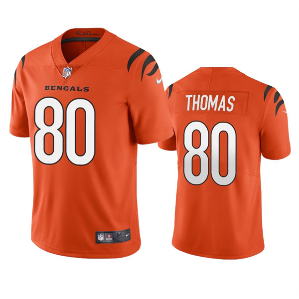 Men's Cincinnati Bengals #80 Mike Thomas Nike Orange Alternate Vapor Limited Jersey 