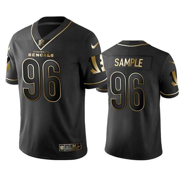 Men's Cincinnati Bengals #96 Cameron Sample Nike Black Golden Edition Vapor Limited Jersey