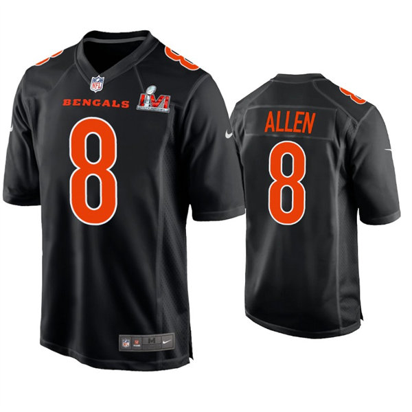 Men's Cincinnati Bengals #8 Brandon Allen Nike Black Super Bowl LVI Bound Game Fashion Jersey