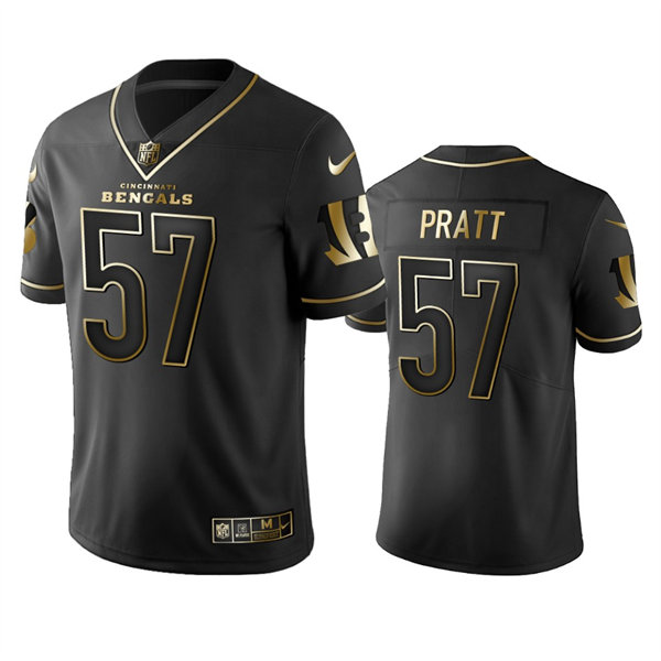 Men's Cincinnati Bengals #57 Germaine Pratt Nike Black Golden Edition Vapor Limited Jersey