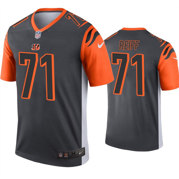 Men's Cincinnati Bengals #71 Riley Reiff Nike Silver Inverted Legend Jersey