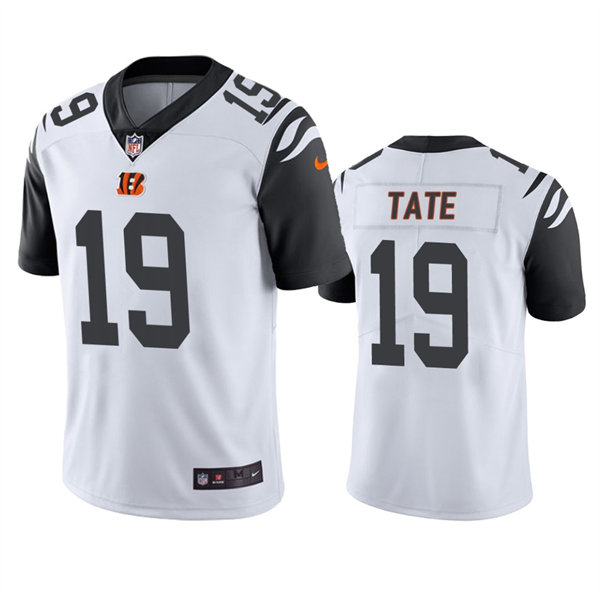 Men's Cincinnati Bengals #19 Auden Tate Nike White Color Rush Limited Jersey 