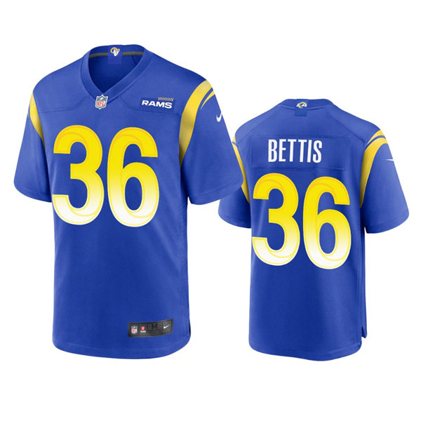 Mens Los Angeles Rams Retired Player #36 Jerome Bettis Nike Royal Vapor Untouchable Limited Jersey