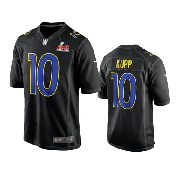 Mens Los Angeles Rams #10 Cooper Kupp Nike Black Super Bowl LVI Bound Game Fashion Jersey