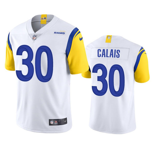 Mens Los Angeles Rams #30 Raymond Calais Nike 2021 White Modern Throwback Vapor Limited Jersey