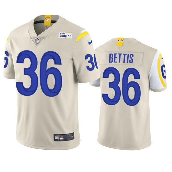 Mens Los Angeles Rams Retired Player #36 Jerome Bettis Nike Bone Vapor Untouchable Limited Jersey