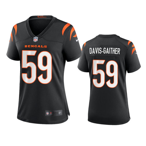 Women's Cincinnati Bengals #59 Akeem Davis-Gaither Nike Black Team Color Limited Jersey