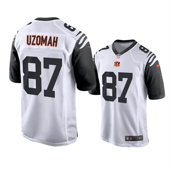 Mens Cincinnati Bengals #87 C.J. Uzomah Nike White Color Rush Limited Jersey