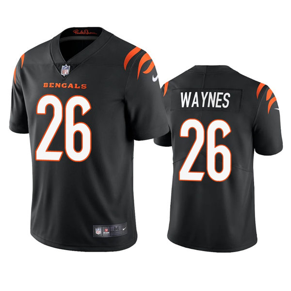 Men's Cincinnati Bengals #26 Trae Waynes Nike Black Team Color Vapor Limited Jersey