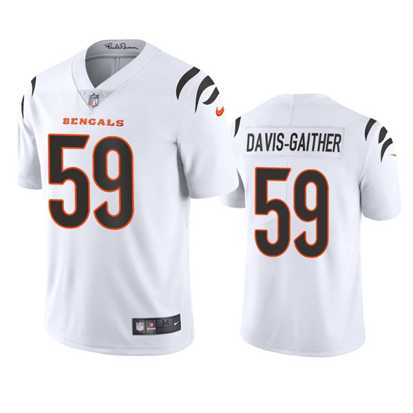 Men's Cincinnati Bengals #59 Akeem Davis-Gaither Nike White Away Vapor Limited Jersey