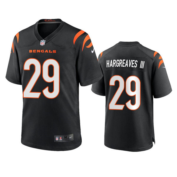 Men's Cincinnati Bengals #29 Vernon Hargreaves III Nike Black Team Color Vapor Limited Jersey