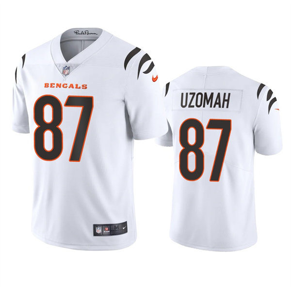Mens Cincinnati Bengals #87 C.J. Uzomah Nike White Away Limited Jersey