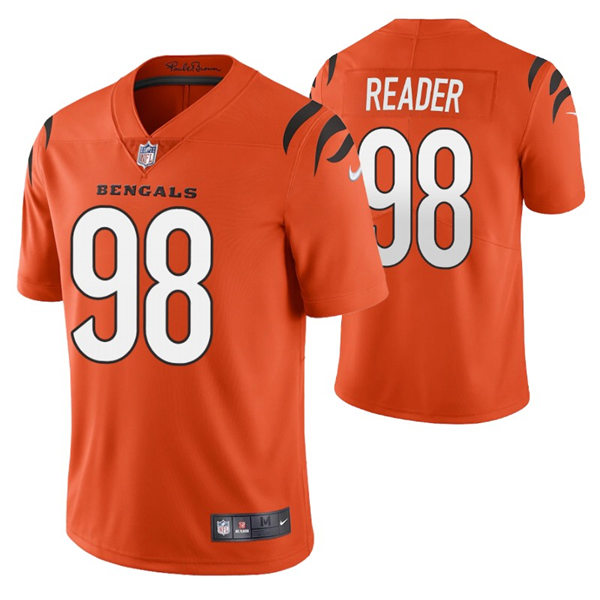 Men's Cincinnati Bengals #98 D.J. Reader Nike Orange Alternate Vapor Limited Jersey 
