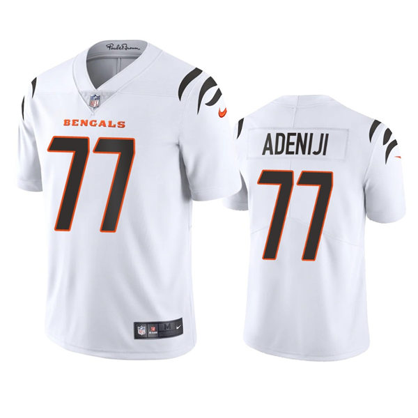 Men's Cincinnati Bengals #77 Hakeem Adeniji Nike White Away Vapor Limited Jersey