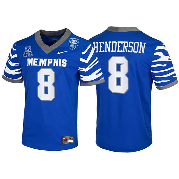 Men's Youth Memphis Tigers #8 Darrell Henderson Royal Nike College Football Jersey