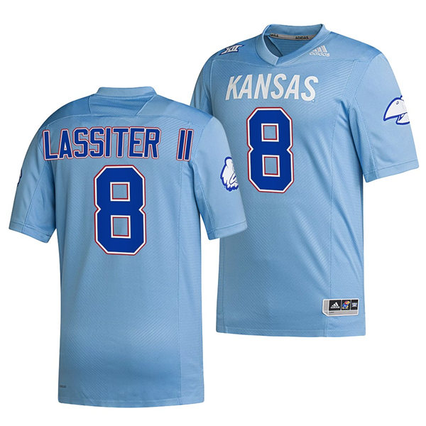 Men's Kansas Jayhawks 1 Kenny Logan Jr. HAIL TO OLD KU
