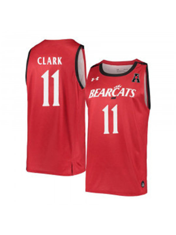 Mens Cincinnati Bearcats #11 Gary Clark Red Stitched College Basketball Jersey