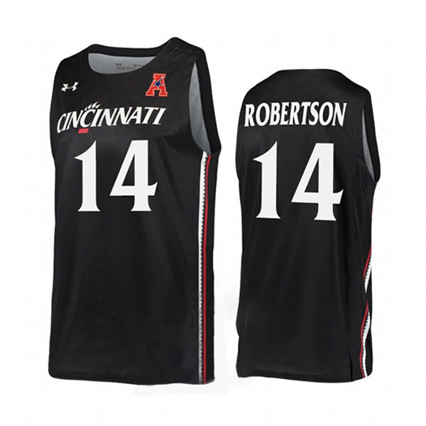 Mens Cincinnati Bearcats #14 Oscar Robertson Black Stitched College Basketball Jersey
