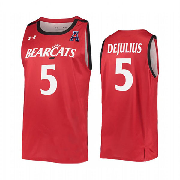 Mens Cincinnati Bearcats #5 David DeJulius Red Stitched College Basketball Jersey
