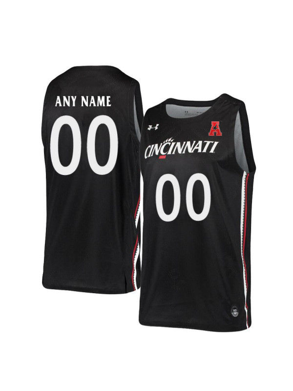 Men's Cincinnati Bearcats Custom Black Stitched College Basketball Jersey