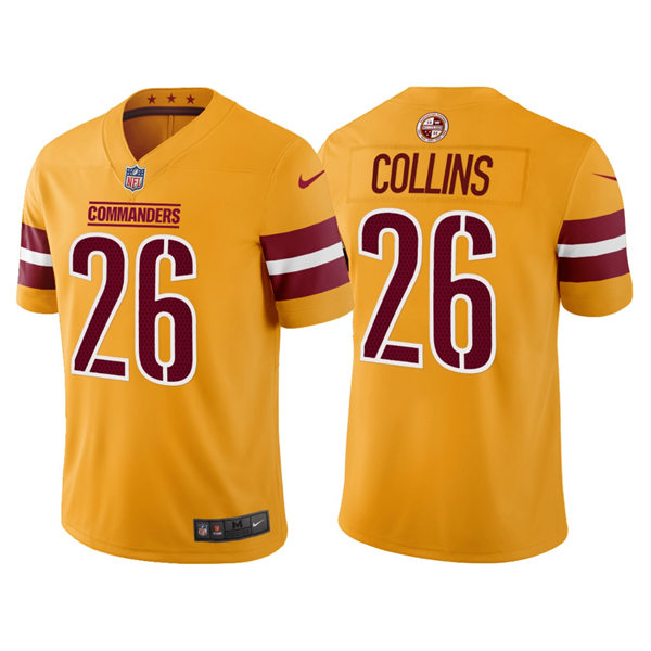 Men's Washington Commanders #26 Landon Collins 2022 Gold Inverted Legend Jersey