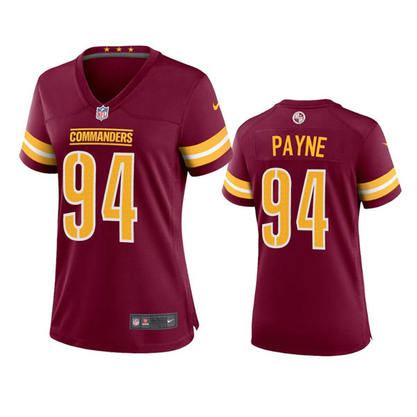 Womens Washington Commanders #94 Daron Payne Burgundy Limited Jersey