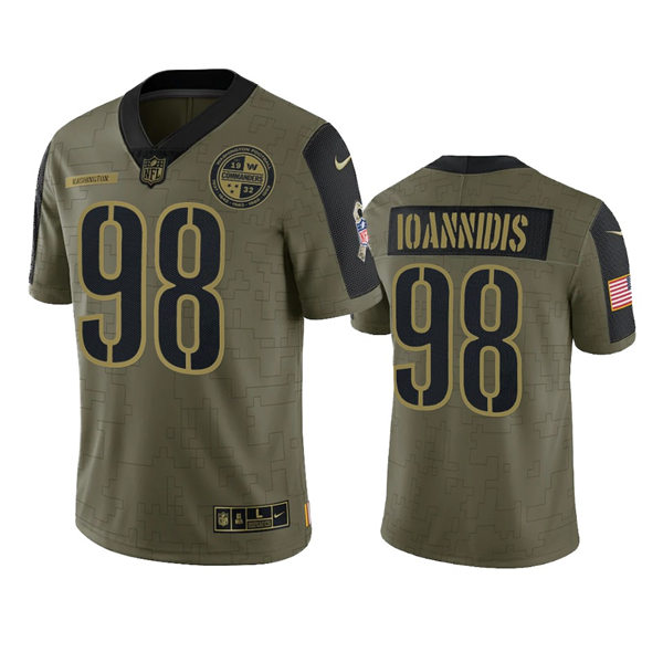 Mens Washington Commanders #98 Matt Ioannidis Nike Olive 2021 Salute To Service Limited Player Jersey