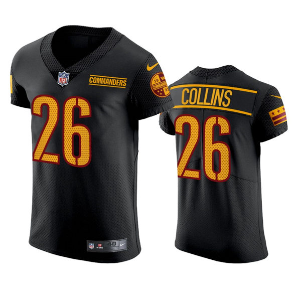 Mens Washington Commanders #26 Landon Collins Black Alternate Vapor Limited Jersey