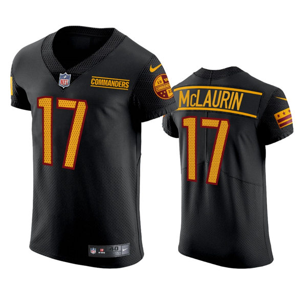 Mens Washington Commanders #17 Terry McLaurin Black Alternate Vapor Limited Jersey