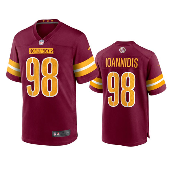 Mens Washington Commanders #98 Matt Ioannidis Burgundy Vapor Limited Jersey