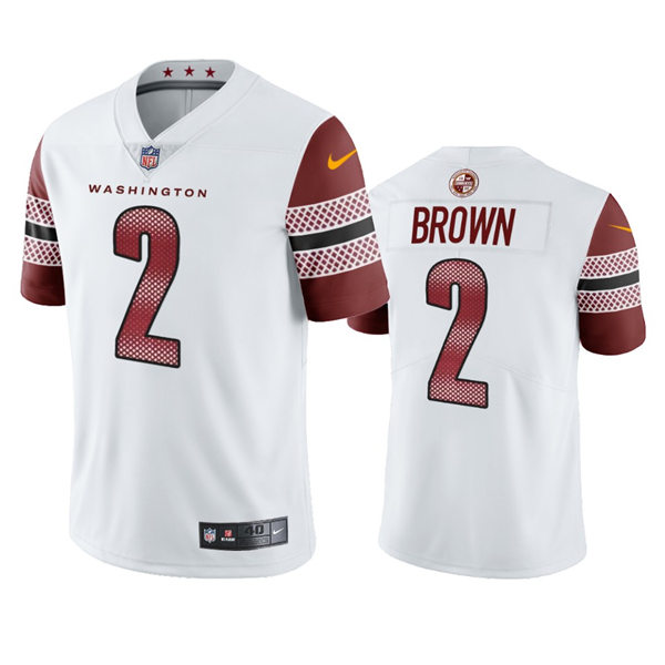 Mens Washington Commanders #2 Dyami Brown White Away Vapor Limited Jersey