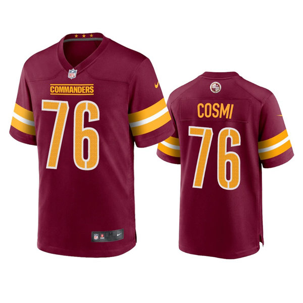 Mens Washington Commanders #76 Sam Cosmi Burgundy Team Color Vapor Limited Jersey